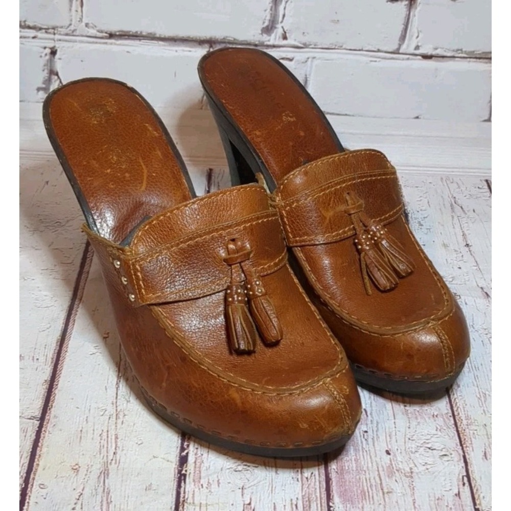 Michael Kors‎ San Antonio Loafer Style High Heel Mules Size 9M